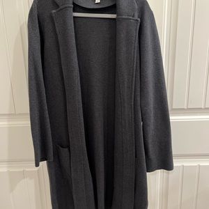 JCrew long open sweater jacket
